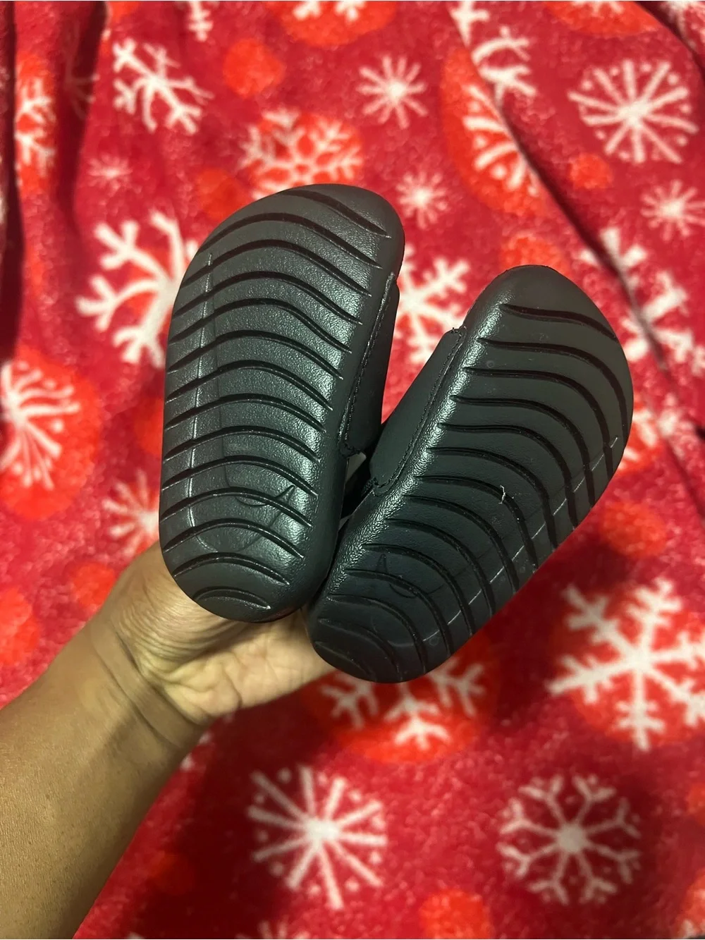 Nike Black Kids' Slide Sandals with White Swoosh